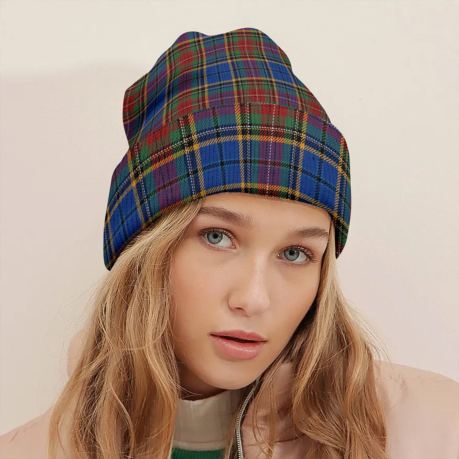 ScotsTee Shop Scottish Beattie Modern Clan Crest Tartan Plaid Knit Beanie