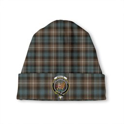 ScotsTee Shop Scottish Baillie of Polkemmet Weathered Clan Crest Tartan Plaid Knit Beanie