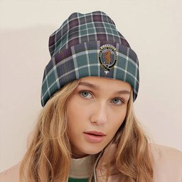 ScotsTee Shop Scottish Alexander of Menstry Weathered Clan Crest Tartan Plaid Knit Beanie