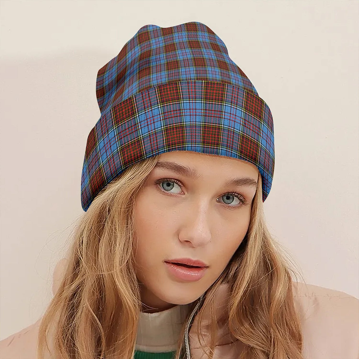 ScotsTee Shop Scottish Anderson Modern Clan Crest Tartan Plaid Knit Beanie