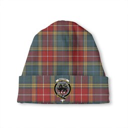 ScotsTee Shop Scottish Baxter of Balgavies Weathered Clan Crest Tartan Plaid Knit Beanie
