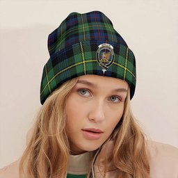 ScotsTee Shop Scottish Baillie Modern Clan Crest Tartan Plaid Knit Beanie