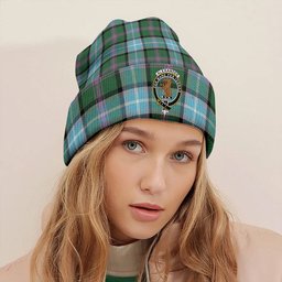 ScotsTee Shop Scottish Alexander of Menstry Hunting Ancient Clan Crest Tartan Plaid Knit Beanie