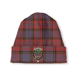 ScotsTee Shop Scottish Anderson of Kinneddar Red Ancient Clan Crest Tartan Plaid Knit Beanie