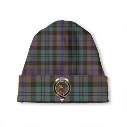ScotsTee Shop Scottish Baird (Baines) Weathered Clan Crest Tartan Plaid Knit Beanie