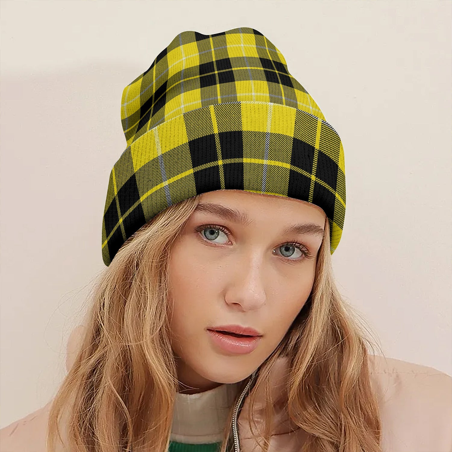 ScotsTee Shop Scottish Barclay Dress Modern Clan Crest Tartan Plaid Knit Beanie