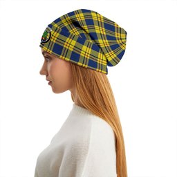 ScotsTee Shop Scottish Carlisle (Carlill) Modern Clan Crest Tartan Plaid Knit Beanie