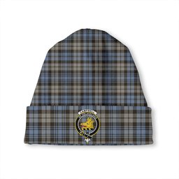 ScotsTee Shop Scottish Campbell of Inveraray Weathered 2 Clan Crest Tartan Plaid Knit Beanie