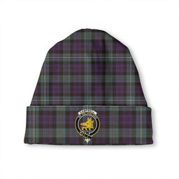 ScotsTee Shop Scottish Campbell of Loudon (Campbell Louden) Weathered 2 Clan Crest Tartan Plaid Knit Beanie