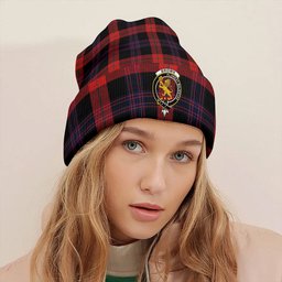 ScotsTee Shop Scottish Brown (Broun) Modern Clan Crest Tartan Plaid Knit Beanie