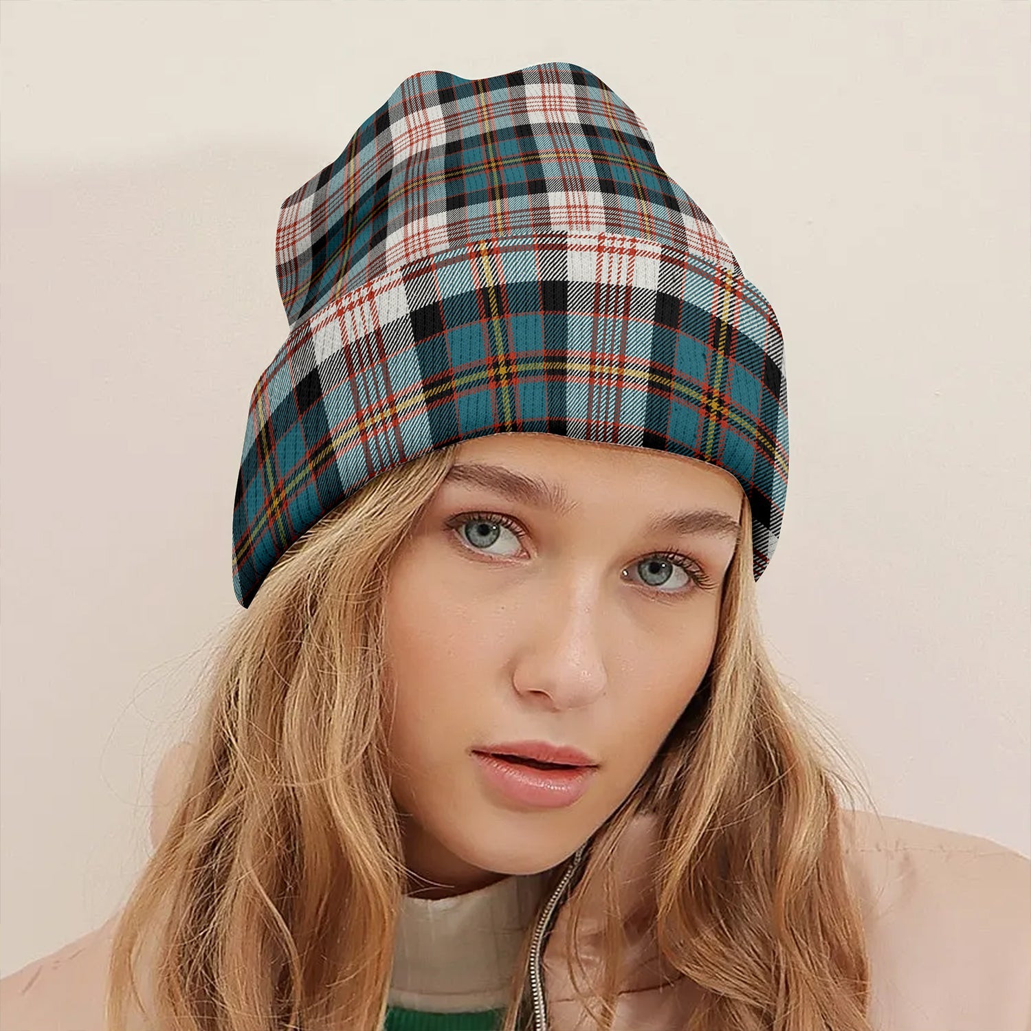 ScotsTee Shop Scottish Cameron of Erracht Dress Ancient 2 Clan Crest Tartan Plaid Knit Beanie