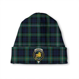 ScotsTee Shop Scottish Campbell of Loudon (Campbell Louden) Modern 2 Clan Crest Tartan Plaid Knit Beanie