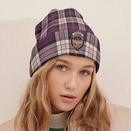 ScotsTee Shop Scottish Cameron of Erracht Dress #2 Weathered 2 Clan Crest Tartan Plaid Knit Beanie