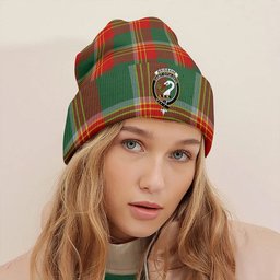 ScotsTee Shop Scottish Brisbane Modern Clan Crest Tartan Plaid Knit Beanie