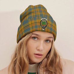ScotsTee Shop Scottish Carlisle (Carlill) Weathered Clan Crest Tartan Plaid Knit Beanie