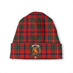 ScotsTee Shop Scottish Brown of Castledean (Broun of Castledean) Modern Clan Crest Tartan Plaid Knit Beanie