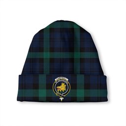 ScotsTee Shop Scottish Campbell of Glenlyon Modern 2 Clan Crest Tartan Plaid Knit Beanie