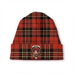 ScotsTee Shop Scottish Brodie Red Ancient Clan Crest Tartan Plaid Knit Beanie