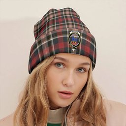 ScotsTee Shop Scottish Bruce of Kinnaird Weathered Clan Crest Tartan Plaid Knit Beanie