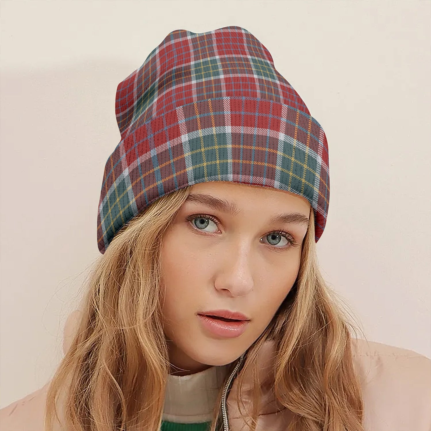 ScotsTee Shop Scottish Blackie Weathered Clan Crest Tartan Plaid Knit Beanie