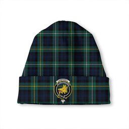 ScotsTee Shop Scottish Campbell of Argyll Modern 2 Clan Crest Tartan Plaid Knit Beanie