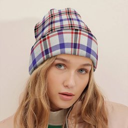 ScotsTee Shop Scottish Boswell Dress Modern Clan Crest Tartan Plaid Knit Beanie