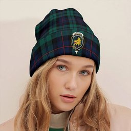 ScotsTee Shop Scottish Campbell of Cawdor Modern 2 Clan Crest Tartan Plaid Knit Beanie