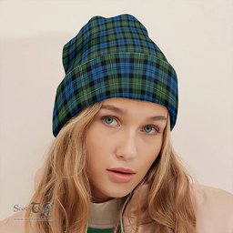 ScotsTee Shop Scottish Campbell of Loudon (Campbell Louden) Ancient 2 Clan Crest Tartan Plaid Knit Beanie