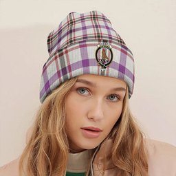 ScotsTee Shop Scottish Boswell Dress Weathered Clan Crest Tartan Plaid Knit Beanie
