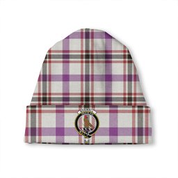 ScotsTee Shop Scottish Boswell Dress Weathered Clan Crest Tartan Plaid Knit Beanie