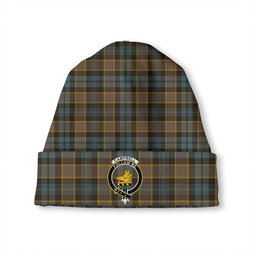 ScotsTee Shop Scottish Campbell of Breadalbane Weathered 2 Clan Crest Tartan Plaid Knit Beanie