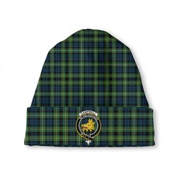 ScotsTee Shop Scottish Campbell of Argyll 1815 Modern 2 Clan Crest Tartan Plaid Knit Beanie