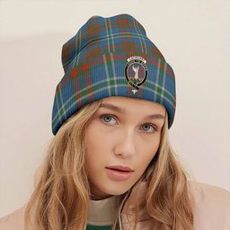 ScotsTee Shop Scottish Cathcart Ancient Clan Crest Tartan Plaid Knit Beanie