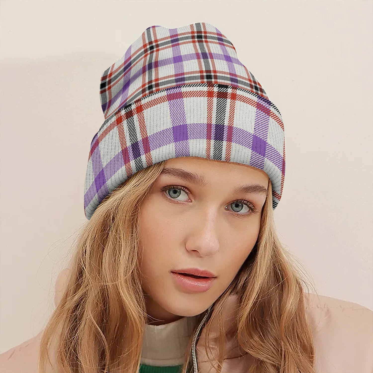 ScotsTee Shop Scottish Boswell Dress Ancient Clan Crest Tartan Plaid Knit Beanie
