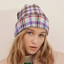ScotsTee Shop Scottish Boswell Dress Ancient Clan Crest Tartan Plaid Knit Beanie