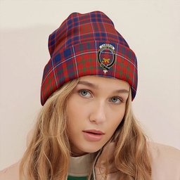 ScotsTee Shop Scottish Cameron of Locheil Modern 2 Clan Crest Tartan Plaid Knit Beanie