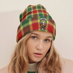 ScotsTee Shop Scottish Gibson (Gibbs) Modern Clan Crest Tartan Plaid Knit Beanie