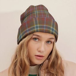 ScotsTee Shop Scottish Currie of Arran Weathered Clan Crest Tartan Plaid Knit Beanie