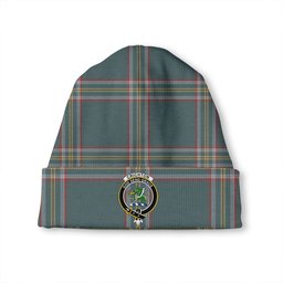 ScotsTee Shop Scottish Crichton (Creighton) Weathered Clan Crest Tartan Plaid Knit Beanie