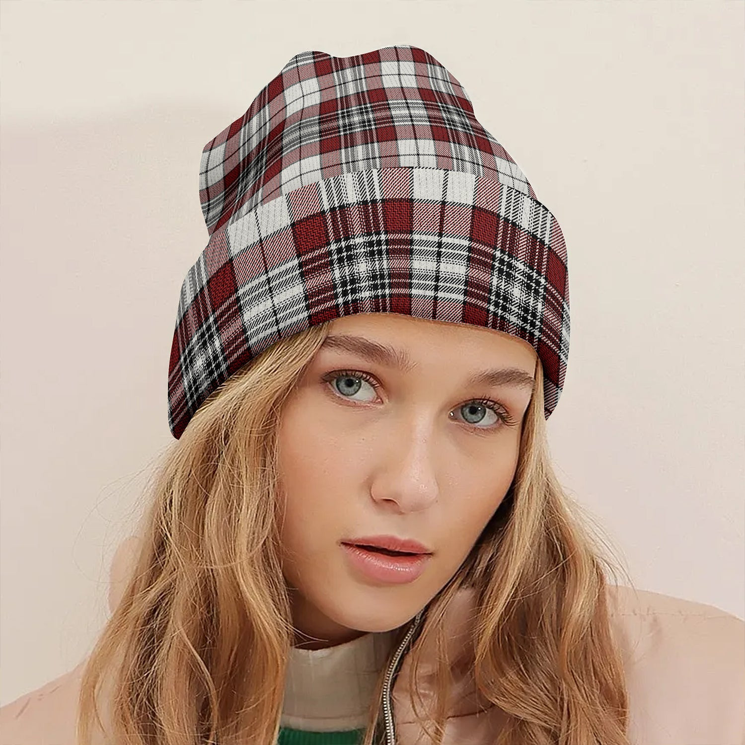 ScotsTee Shop Scottish Dunbar Plaid Clan Crest Tartan Plaid Knit Beanie