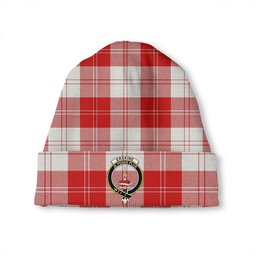 ScotsTee Shop Scottish Erskine Red Clan Crest Tartan Plaid Knit Beanie