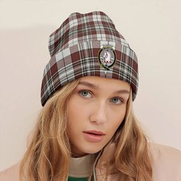 ScotsTee Shop Scottish Dunbar Plaid Weathered Clan Crest Tartan Plaid Knit Beanie