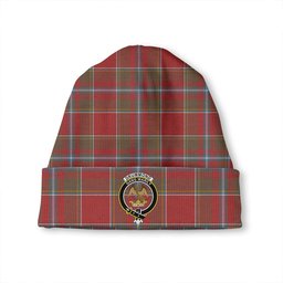 ScotsTee Shop Scottish Drummond of Perth Weathered Clan Crest Tartan Plaid Knit Beanie
