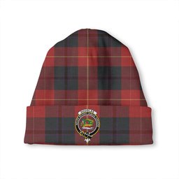 ScotsTee Shop Scottish Douglas of Roxburgh Weathered Clan Crest Tartan Plaid Knit Beanie