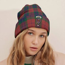 ScotsTee Shop Scottish Fraser of Boblainy Hugh Modern Clan Crest Tartan Plaid Knit Beanie