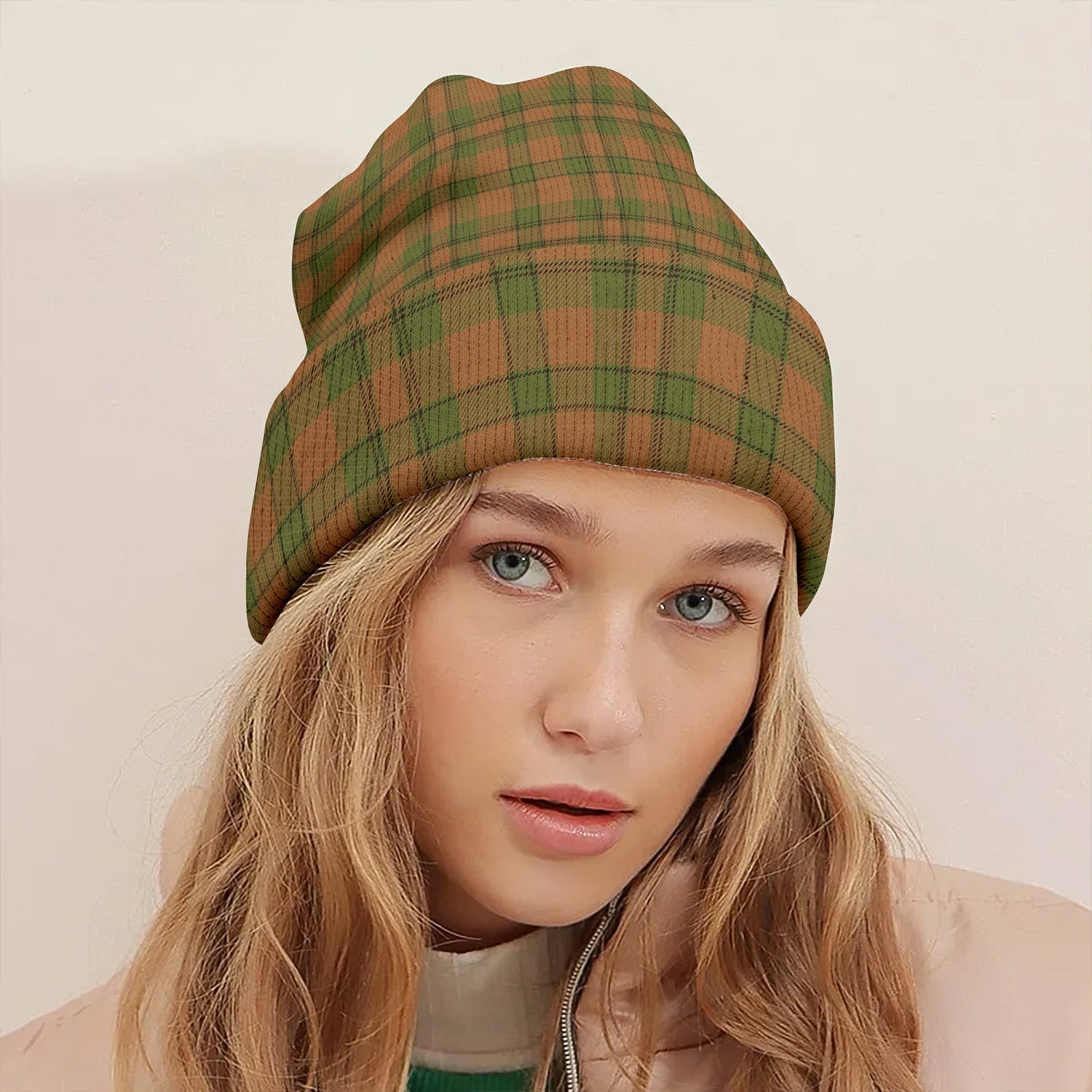 ScotsTee Shop Scottish Donachie of Brockloch Hunting Modern Clan Crest Tartan Plaid Knit Beanie