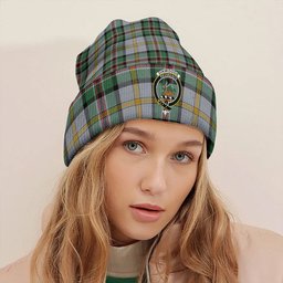 ScotsTee Shop Scottish Dinwoodie Modern Clan Crest Tartan Plaid Knit Beanie