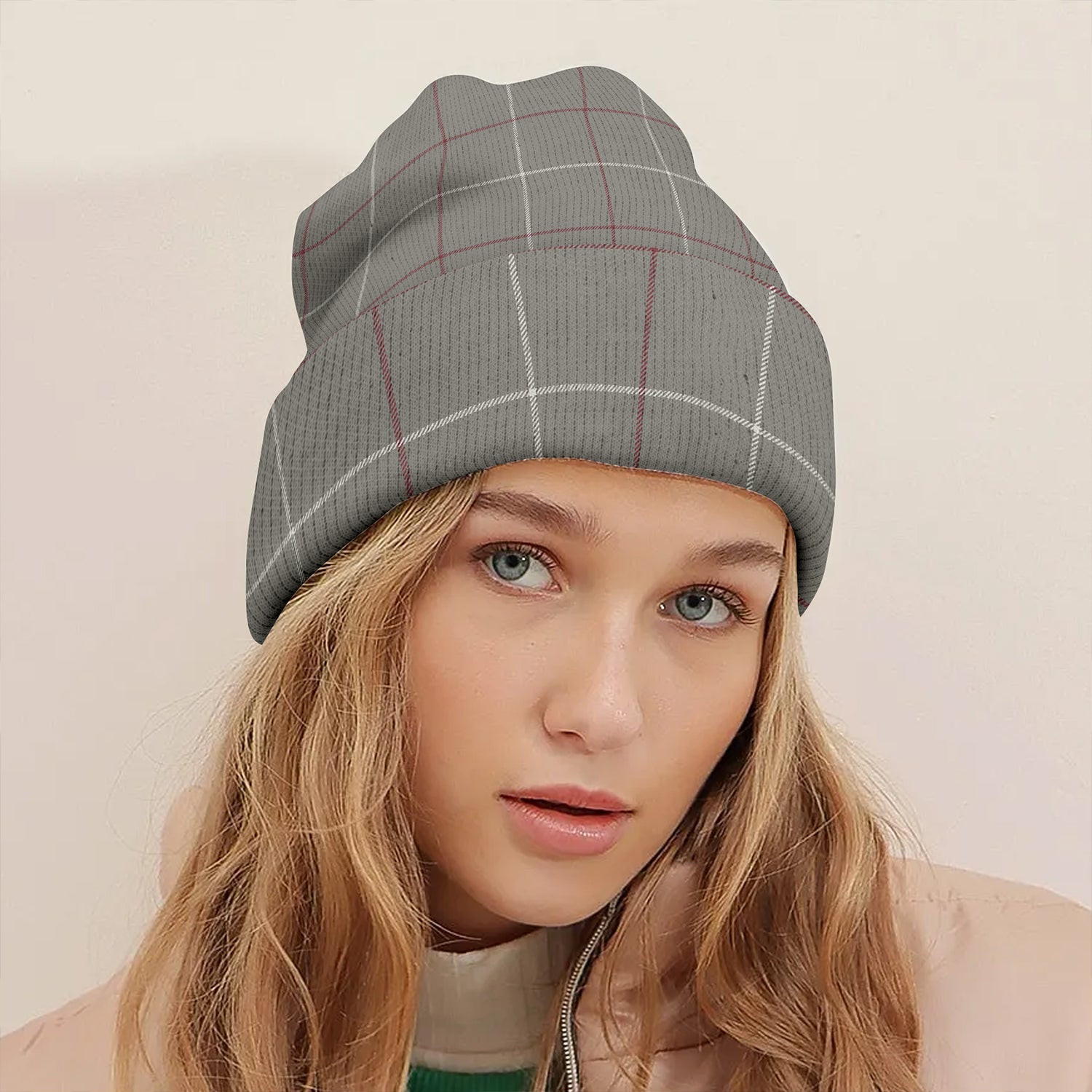 ScotsTee Shop Scottish Dunbar of Pitgaveny Weathered Clan Crest Tartan Plaid Knit Beanie