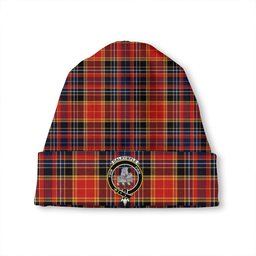 ScotsTee Shop Scottish Dalrymple of Castleton Modern Clan Crest Tartan Plaid Knit Beanie