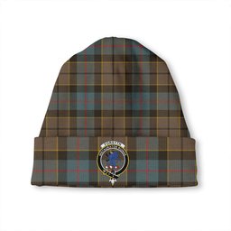ScotsTee Shop Scottish Forsyth Weathered Clan Crest Tartan Plaid Knit Beanie